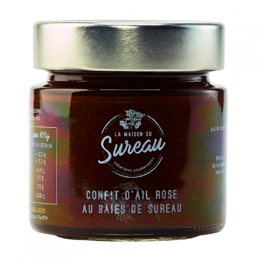 Confit d’ail rose baies de sureau